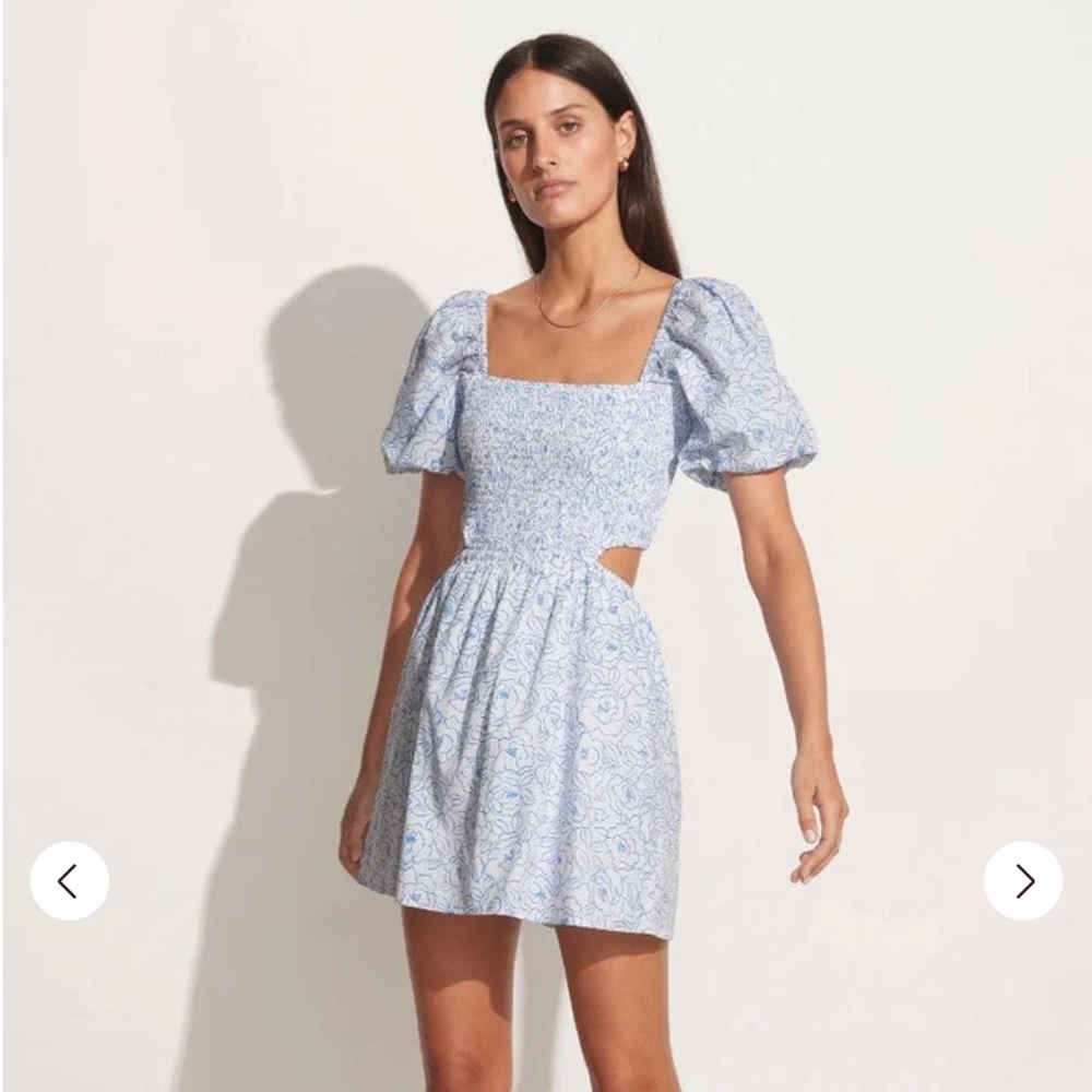 Faithful the brand Vendita Mini Dress Martine Floral Print Blue